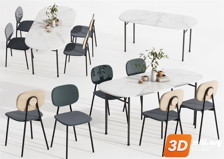 Dining Table Set Skp Files
